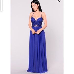 Fashion nova blue hello darling maxi